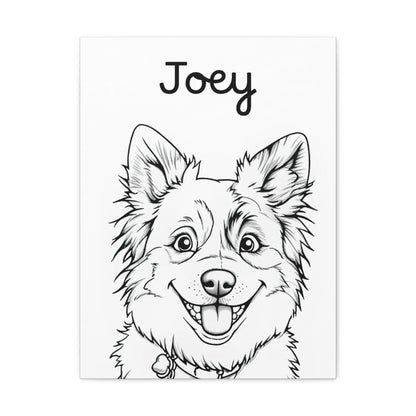 Line Art Custom Pet Painting - Custom Pet Portrait