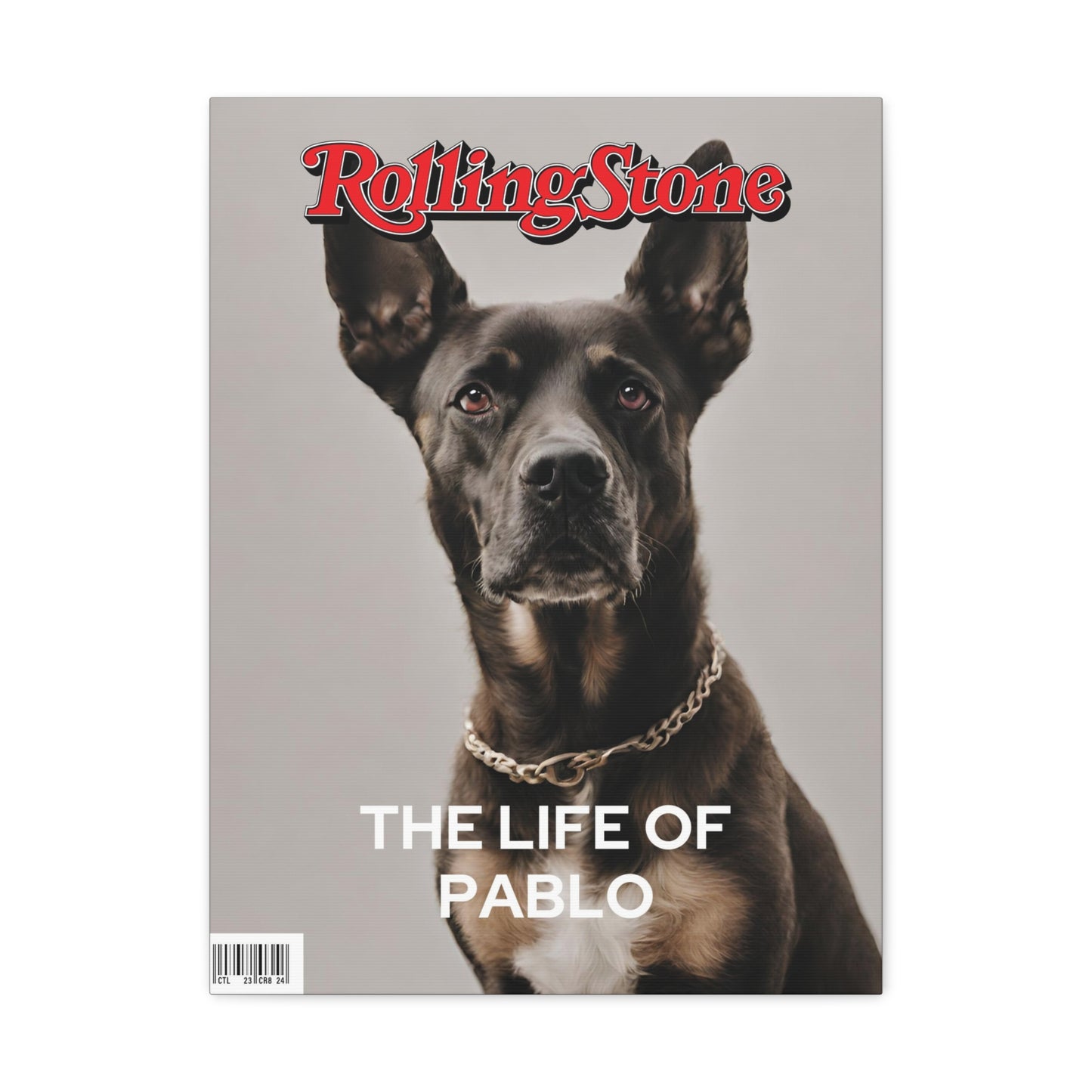 Rolling Bone - Custom Pet Magazine Portrait