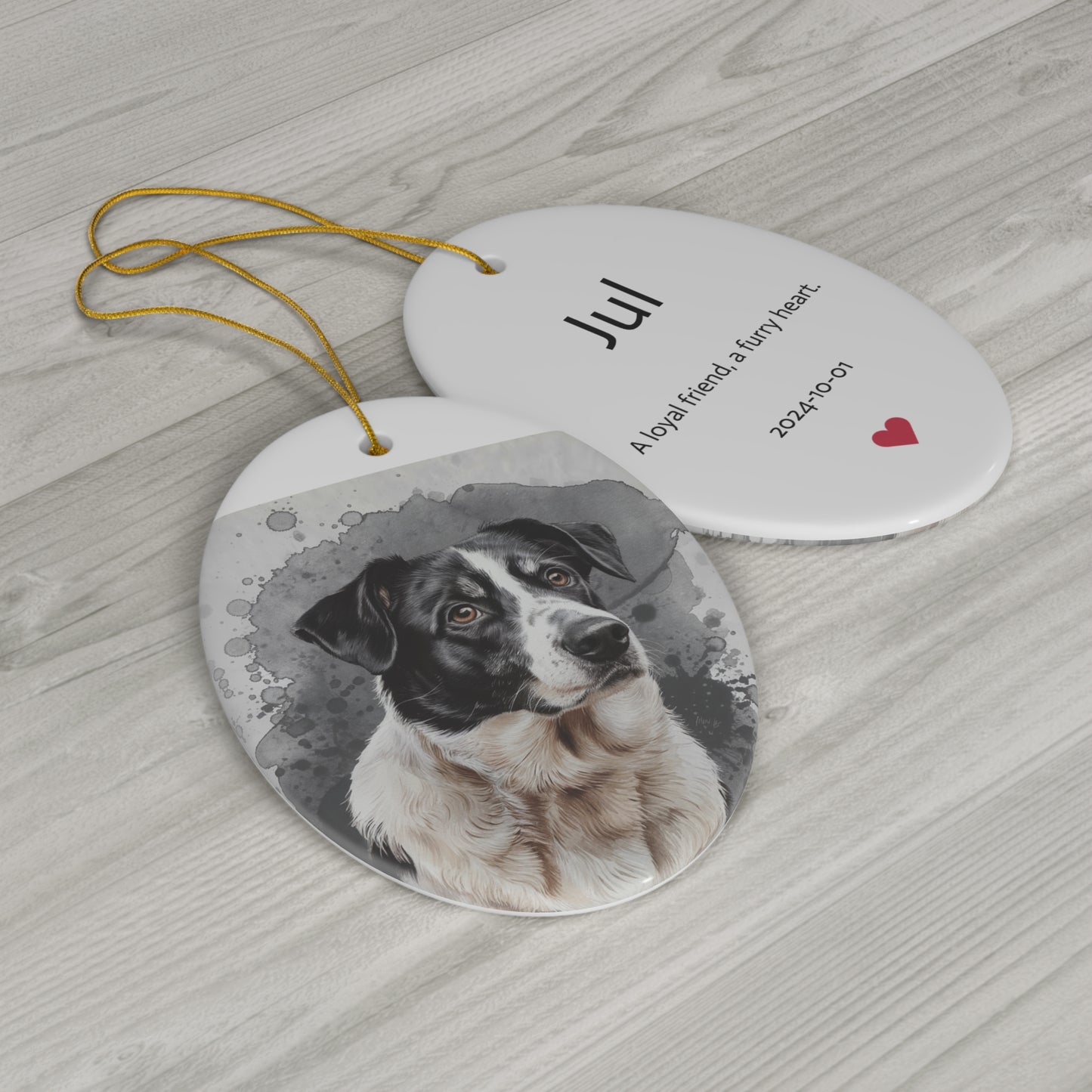 Customized Pet Ceramic Ornament, 1-Pack