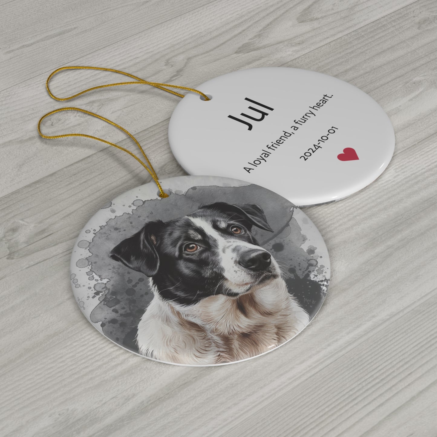 Customized Pet Ceramic Ornament, 1-Pack